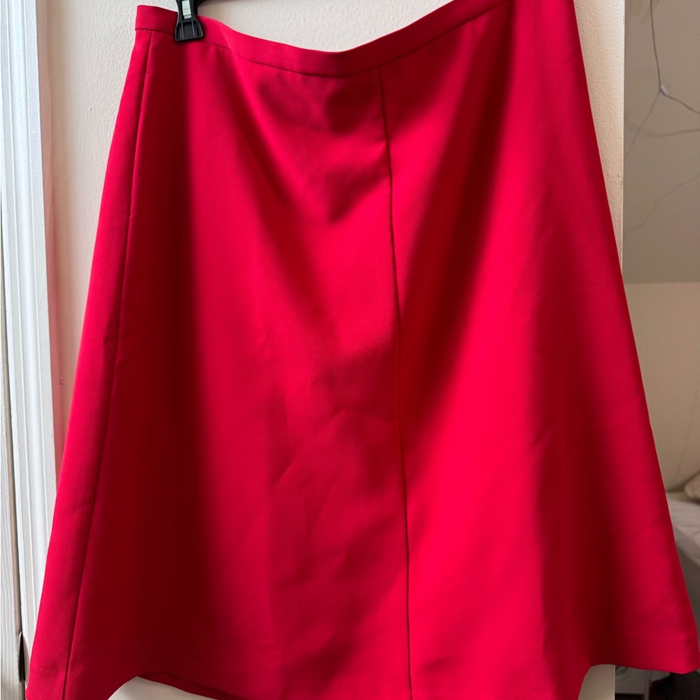 Ann Taylor Vibrant Red A-Line Skirt